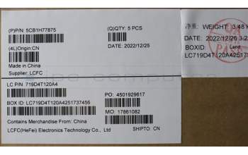 Lenovo 5CB1H77875 COVER Upper Case ASM_POR L82RK FP AB BL