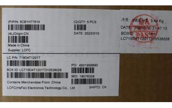 Lenovo 5CB1H77914 COVER Upper Case ASM_FRA/ARA L82RK FPABN