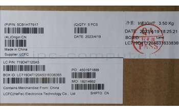 Lenovo 5CB1H77917 COVER Upper Case ASM_ARA L82RK FP AG BL