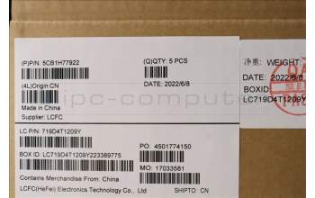 Lenovo 5CB1H77922 COVER Upper Case ASM_ENG L82RK FP AG BL