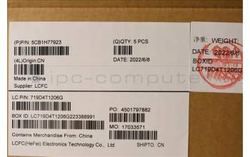 Lenovo 5CB1H77923 COVER Upper Case ASM_EURO ENGL82RKFPAGBL