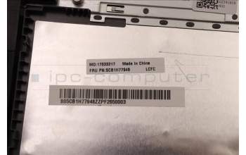 Lenovo 5CB1H77948 C-Cover with keyboard, USA English, Arctic Grey, Backlight, Fingerprint, US