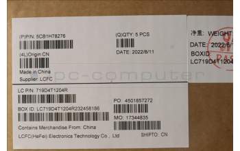 Lenovo 5CB1H78276 C-Cover with keyboard,Hungarian,Arctic Grey,Backlight,Non_Fingerprint