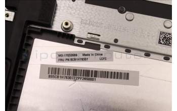 Lenovo 5CB1H78307 C-Cover with keyboard, German, Arctic Grey, Non-Fingerprint, UK