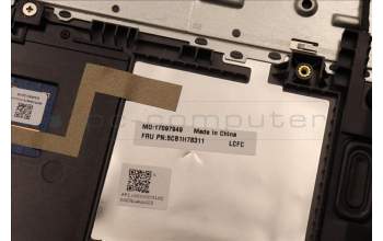 Lenovo 5CB1H78311 C-Cover with keyboard, Hebrew, Arctic Grey, Non-Fingerprint, US