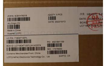 Lenovo 5CB1H78318 COVER Upper Case ASM_EURO ENGL82RKNFPAGN