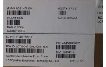 Lenovo 5CB1H78339 COVER Upper Case ASM_HUN L82RK NFP MB BL