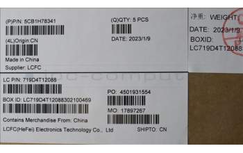 Lenovo 5CB1H78341 COVER Upper Case ASM_ITA L82RK NFP MB BL