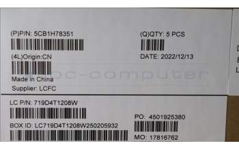 Lenovo 5CB1H78351 COVER Upper Case ASM_SPA L82RK NFP MB BL