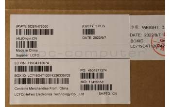 Lenovo 5CB1H78360 COVER Upper Case ASM_UKE L82RK NFP MB N