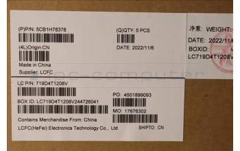 Lenovo 5CB1H78378 C-Abdeckung mit Tastatur, Skandinavien, Nebelblau, Ohne_Hintergrundbeleuchtung, Ohne_Fingerabdruckscanner