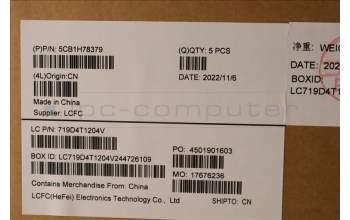 Lenovo 5CB1H78379 COVER Upper Case ASM_BEL L82RK NFP MB N