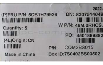 Lenovo 5CB1H79926 C-Cover with keyboard,Hebrew,Storm Grey