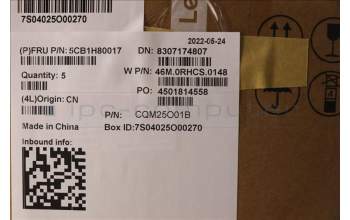 Lenovo 5CB1H80017 COVER Upper Case ASM_GER W 82R7 SB BL