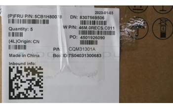 Lenovo 5CB1H80078 COVER Upper Case ASM_SPA W 82RA SG