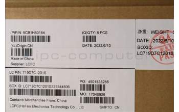 Lenovo 5CB1H80154 COVER Upper Case ASM_CZE/SLK L82TU BU_BK