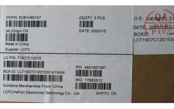 Lenovo 5CB1H80157 COVER Upper Case ASM_FRA L82TU BU_BK