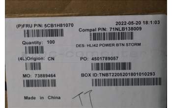 Lenovo 5CB1H81070 COVER Switch Cover C 82SH Storm