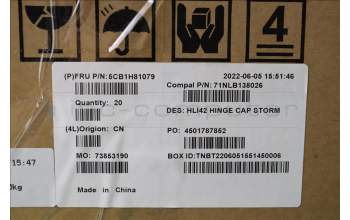 Lenovo 5CB1H81079 COVER Hinge Cover C 82SH Storm