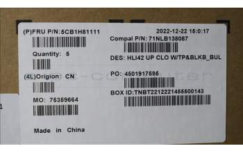Lenovo 5CB1H81111 COVER UpperCaseASM_BUL C82SH CloBL
