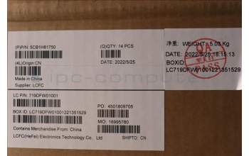 Lenovo 5CB1H81750 COVER FRU JE442_DCOVER_AL_ASSY_BK_UMA