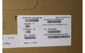 Lenovo 5CB1H82106 COVER UpperCaseASM_GER C82SH StoBL