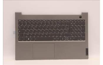 Lenovo 5CB1H88687 C-Cover with keyboard, French, Mineral Grey, Backlight, US