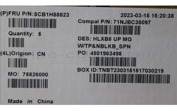 Lenovo 5CB1H88823 COVER Upper Case ASM_SPA C21DL MGNBL