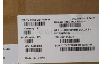 Lenovo 5CB1H89848 COVER UpperCaseASM_ENG C82S9 E3 BLA