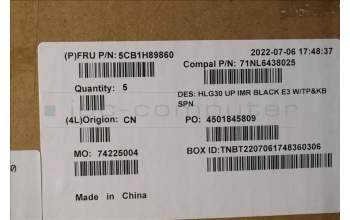 Lenovo 5CB1H89860 COVER UpperCaseASM_SPA C82S9 E3 BLA