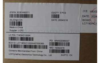 Lenovo 5CB1H92071 COVER Upper Case ASM_SLV L82QD NFPAB