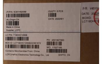 Lenovo 5CB1H92099 COVER Upper Case ASM_NORDIC L82QD NFPCG