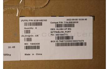 Lenovo 5CB1H92163 COVER Upper Case ASM_POR C21DK MGBL