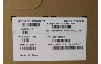 Lenovo 5CB1H92176 COVER Upper Case ASM_CZE/SLK C21DK MGBL