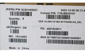 Lenovo 5CB1H92827 COVER Upper Case ASM_BEL C21DK MGNBL