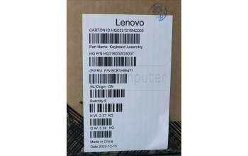 Lenovo 5CB1H95471 COVER Upper Case ASM_EURO ENG H STGY UMA