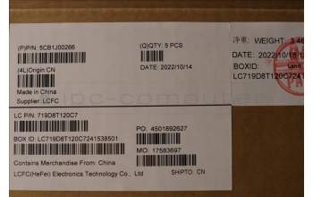 Lenovo 5CB1J00266 COVER UpperCaseASM_LASPAL82SFFP_AB_BL_PC