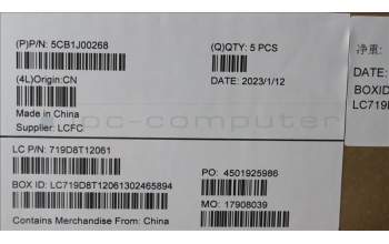 Lenovo 5CB1J00268 COVER Upper Case ASM_PORL82SFFP_AB_BL_PC