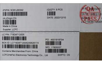 Lenovo 5CB1J00342 COVER Upper Case ASM_BELL82SFFP_CG_BL_ML