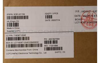 Lenovo 5CB1J01164 COVER Upper Case ASM_SPAL82SFFP_SG_BL_ML