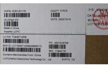 Lenovo 5CB1J01170 COVER Upper Case ASM_UKRL82SFFP_SG_BL_ML