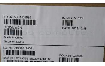 Lenovo 5CB1J01694 COVER Upper Case ASM_LA SPA L82QC NFP_AB