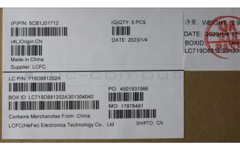 Lenovo 5CB1J01712 COVER Upper Case ASM_EURO ENGL82QCNFP_CG