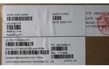 Lenovo 5CB1J02946 COVER Upper Case ASM_UKR L82U1 I/G_FP_U