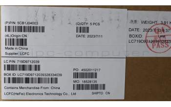 Lenovo 5CB1J04003 COVER Upper Case ASM_HUN L82UF NFPSG