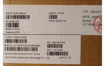 Lenovo 5CB1J04019 COVER Upper Case ASM_ENG L82UF NFPSG