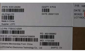 Lenovo 5CB1J04284 COVER Upper Case ASM_CZE/SLK L82TF RGBOG