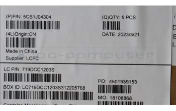 Lenovo 5CB1J04304 COVER Upper Case ASM_SPA L82TF RGBOG