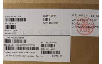 Lenovo 5CB1J04387 C-Cover with keyboard,German,Storm Grey,White Backlight