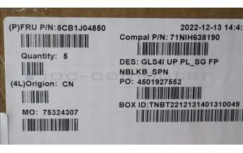 Lenovo 5CB1J04850 COVER UpperCaseASM_SPA C82SD PLSG FPNBL